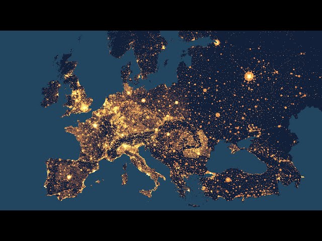 Animated map shows every European town in 46 seconds