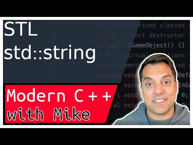 STL std::string, char*, const char*, and string literals in C++ | Modern Cpp Series
