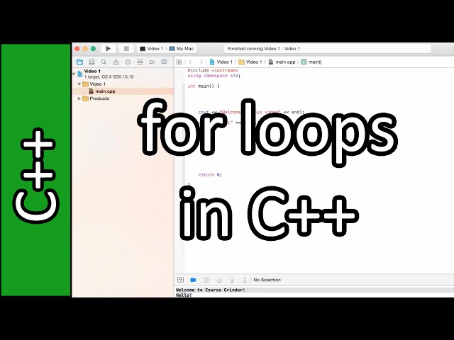 for loops - C++ Programming Tutorial #18 (PC / Mac 2015)