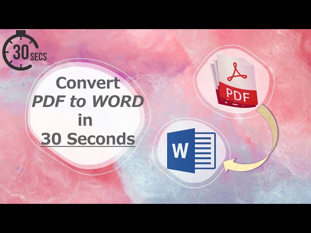 How to convert PDF to Word in single step without third party applications?