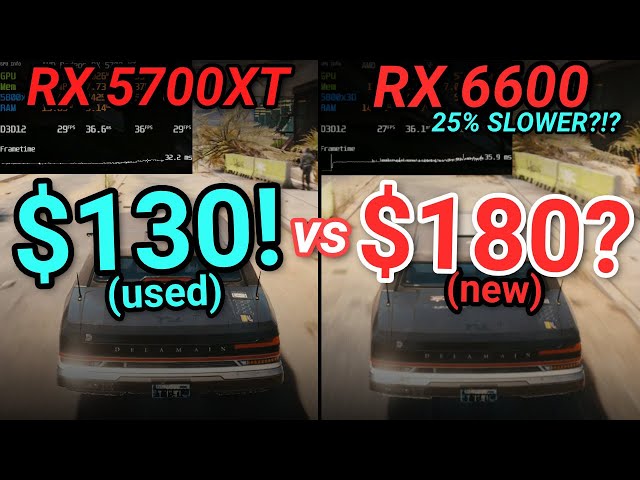 Are USED GPUs a Stupid Idea?  -  used RX 5700XT vs new RX 6600 & a750!