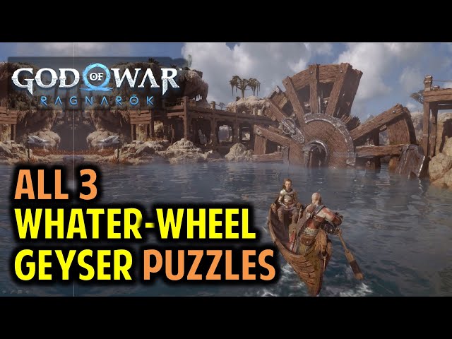 All Waterwheel Geyser Puzzles in Aurvangar Wetlands | Journey to Nidavellir | God of War Ragnarok