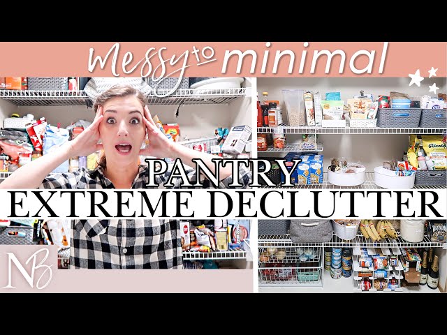 THE MOST EMBARRASSING ROOM IN MY HOUSE! 🙈Extreme Pantry De-Clutter With Me | Messy To Minimal Ep 5