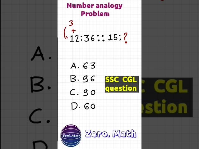 math reasoning trick ssc cgl #maths #mathtricks #shorts #reasoning #analogy