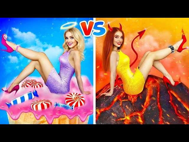 ANGEL Girl vs DEMON Girl Challenge || Unusual Moments from Life! BAD vs GOOD Girl by RATATA BOOM