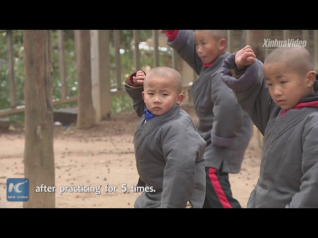 5-year-old Kung Fu boy learns martial arts at China's Shaolin Temple