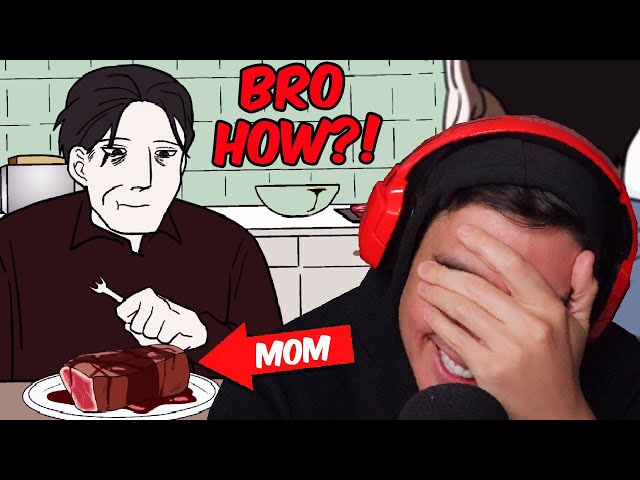 His Mom Dissappeared & They Accidentally Ate Her For Dinner..(Reacting To "True" Scary Animations)