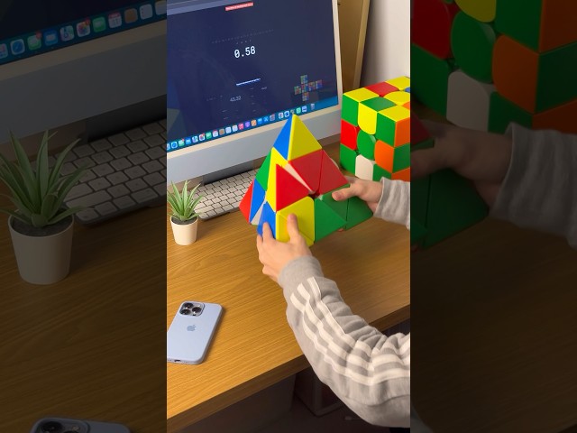 Massive Triangle Rubik’s Cube Solving