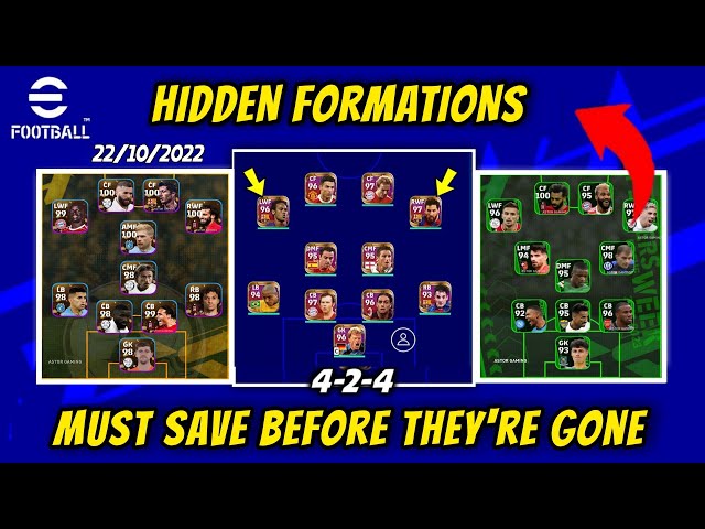Top 12 New Formations Update In eFootball 2023 Mobile | 4-2-4 Formation Update!?