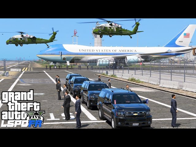 Marine One Transporting President Trump To Air Force One in GTA 5