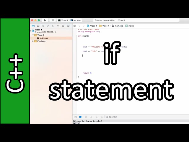 if Statement - C++ Programming Tutorial #6 (PC / Mac 2015)