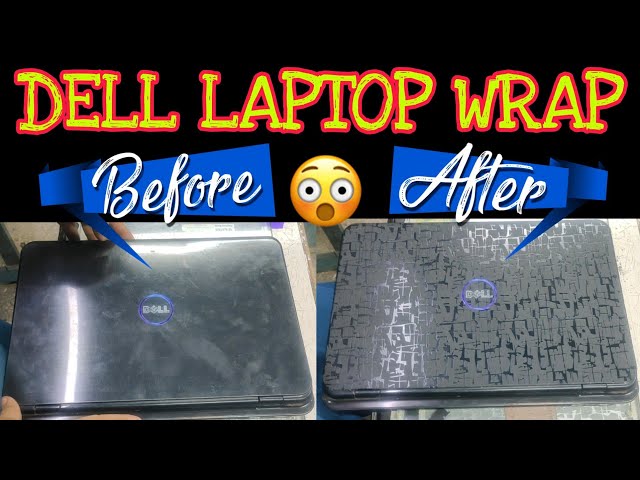 Dell laptop wrap with black 3d vinyl