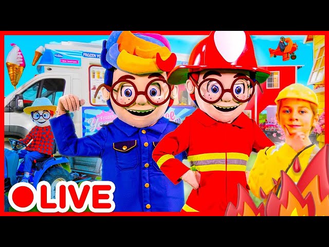 🔴 LIVE | TRUCKS, GARAGE AND TOYS 🚌 Kids pretend play compilation