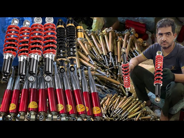 How Motorcycle Rear Shock Absorbers are Made || How Motorbike shock Absorber Manufactured in Factory