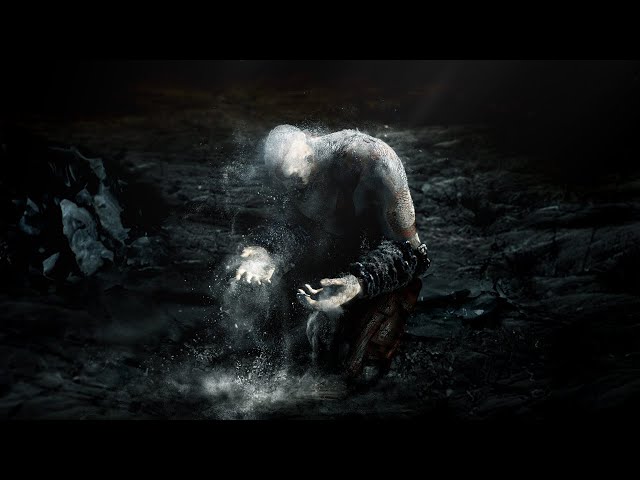 God Of War PS5 Kratos Ashes & Red Tattoos Scene 4K-60FPS