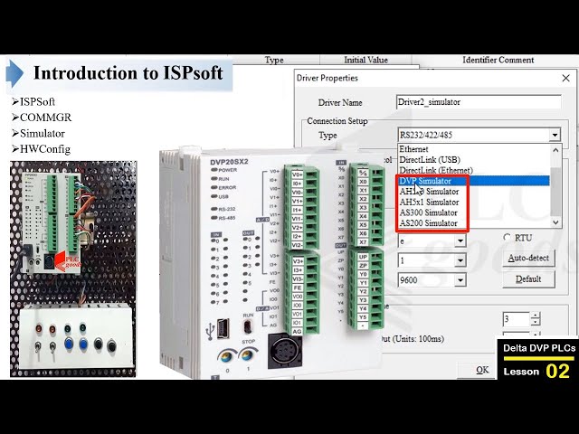 Delta PLC basics | link function in ISPSoft  HWConfig, how to use COMMGR communication driver