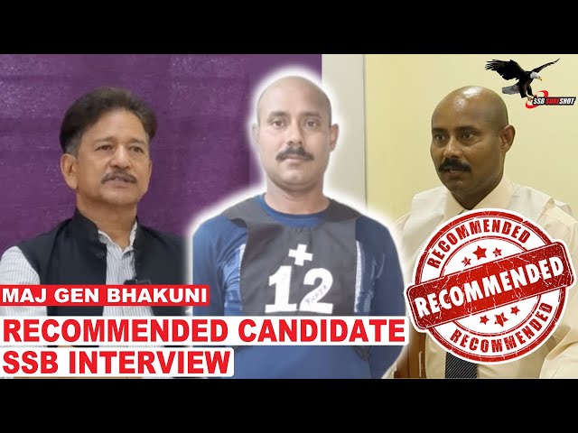 Recommended Candidate SSB Interview | Service Entry Personal Interview & Feedback by Maj Gen Bhakuni