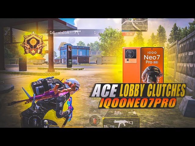 ACE LOBBY CLUTCHES 💥 SMOOTH + 60 TO 90fps IQOO NEO7PRO ⚡#bgmi #pubg #viral