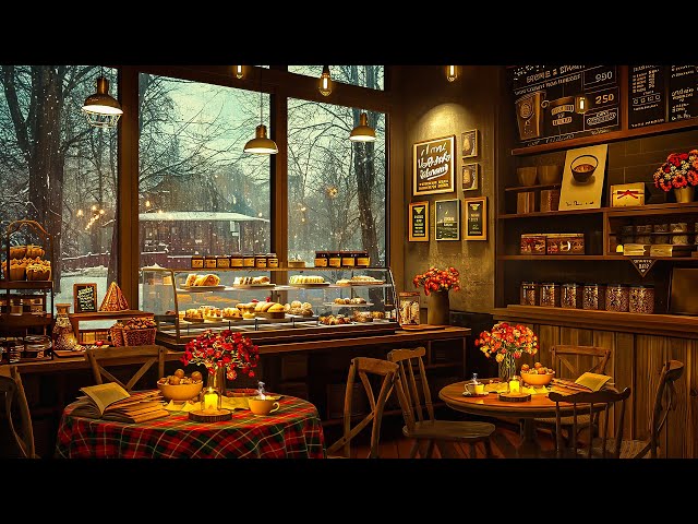 Relaxing Jazz Instrumental Music for Studying, Focus ☕Smooth Jazz Music in Cozy Coffee Shop Ambience