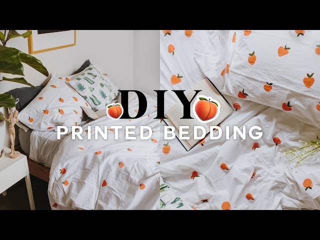 DIY Pattern Duvet Cover 🍑 Super Easy & Affordable (UPCYCLE) 2018 // Lone Fox