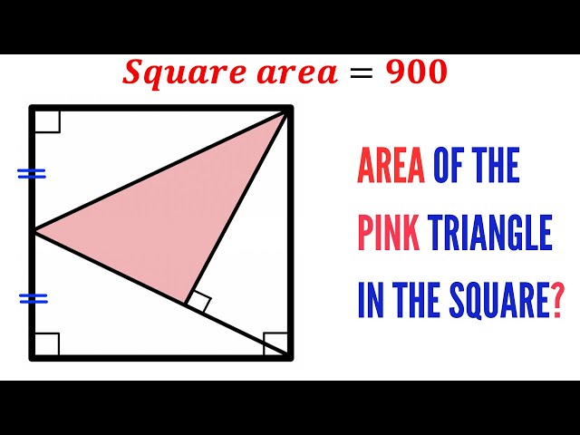 Can you find area of the Pink shaded triangle? | #math #maths | #geometry