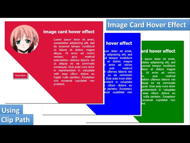Image Card Hover Effect Using Clip Path On Image | Image Hover Effect Using Pure HTML and CSS Only.