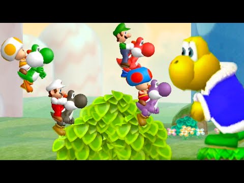 Newer Super Mario World U – 2-4 Player Full Game Walkthrough Co-Op