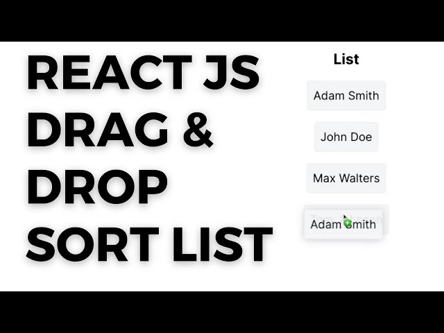 React Drag and Drop List Sort Tutorial