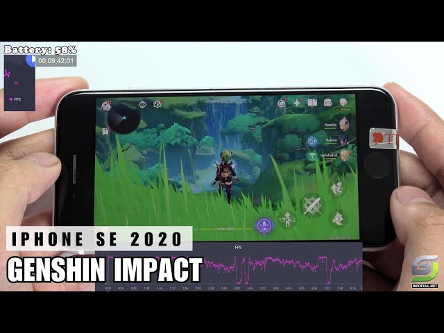 iPhone SE 2020 test game Genshin Impact Max Graphics | Highest 60FPS