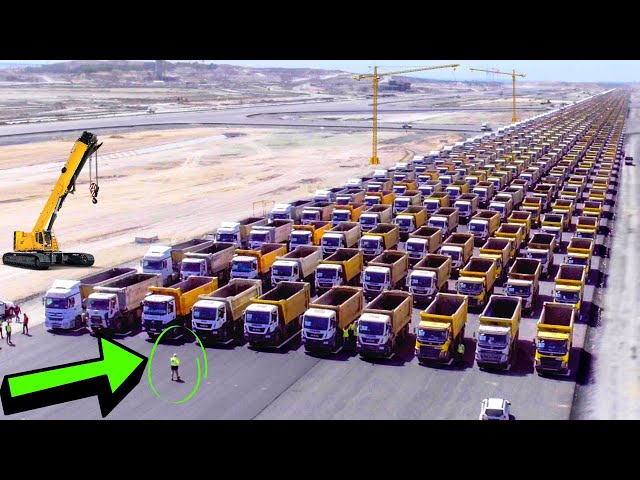 Airport Runway Construction process✈️2024: Production line from start to finish😳Building of RUNWAYS