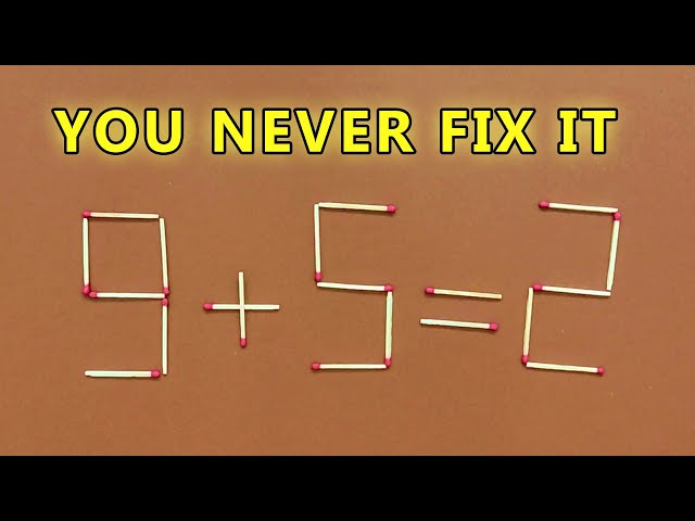 Fix the equation by moving 1 stick: Tricky Matchstick Puzzles with Answer 16