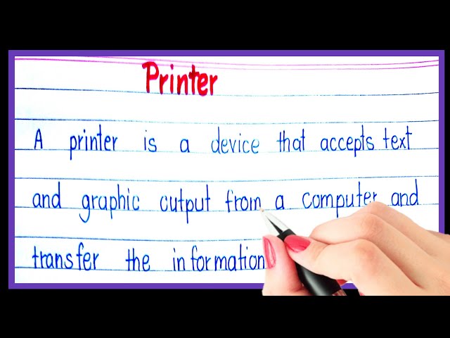 Definition of printer | What is printer | Types of printer