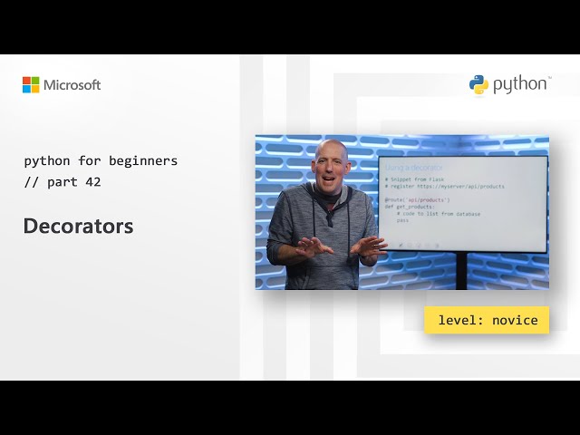 Decorators | Python for Beginners [42 of 44]