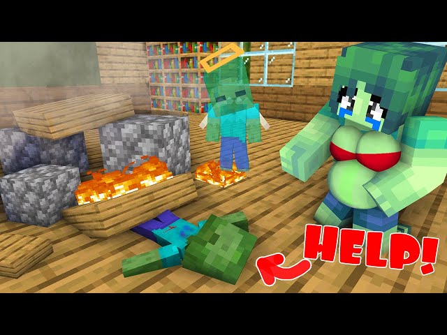 Monster School : Baby Zombie was Under Rubble and Fire - Sad Story - Minecraft Animation
