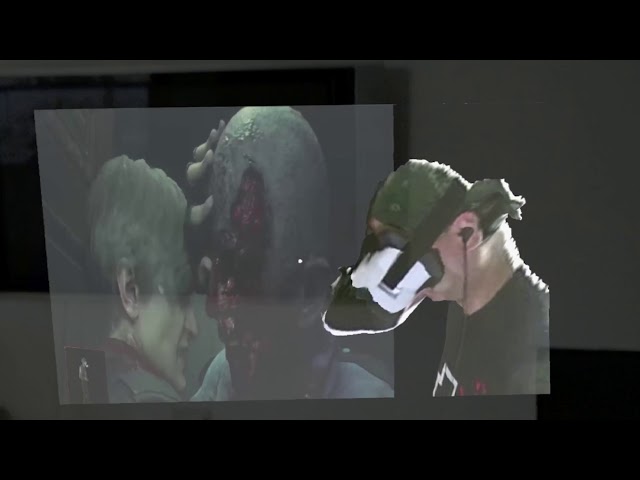 Microsoft HoloLens: My PlayStation Android VR hologram plays the Resident Evil 2 1 shot demo