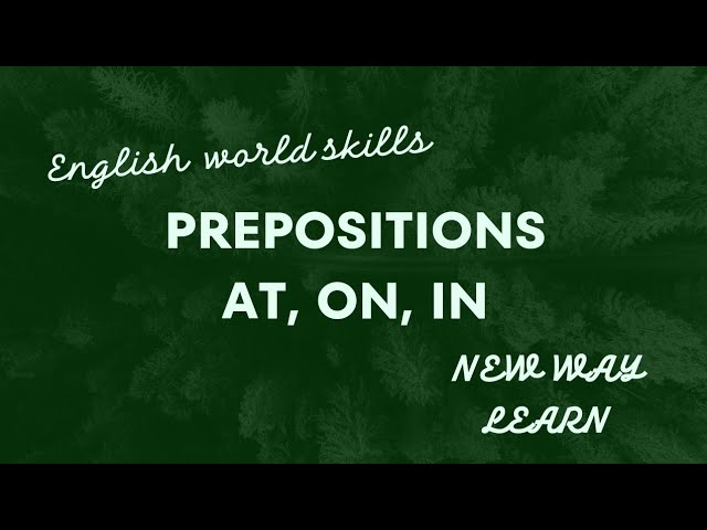 Prepositions AT, ON, IN || Prepositions || Grammar || Tense #english #ielts #tutorial