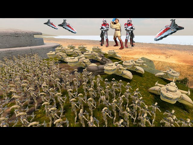 3 Million CLONE ARMY Beach Invasion of 500,000 DROIDS!? - UEBS 2: Star Wars Mod