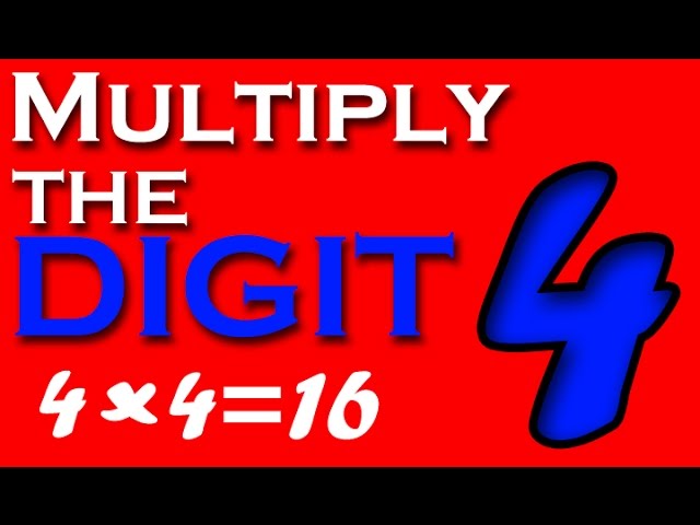 4 Times Table Multiplication | Learn 4x Table | Learn Four Multiplication Tables | eLearning