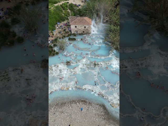 [4K]🇮🇹 Cascate del Mulino di Saturnia, Beautiful Hot Spring in Italy. 2023