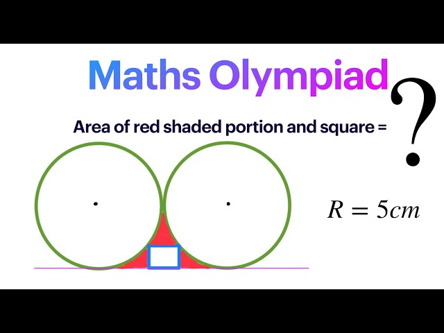 Olympiad Math Question | How to find the area of shaded portion if the radius of circle  is given ?