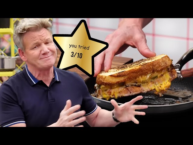 Gordon Ramsay Fails To Cook A Grilled Cheese Sandwich...AGAIN!