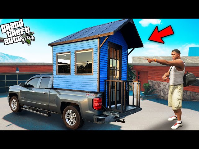 GTA 5 : Franklin Built A House On His Car in GTA 5.. (GTA 5 Mods)