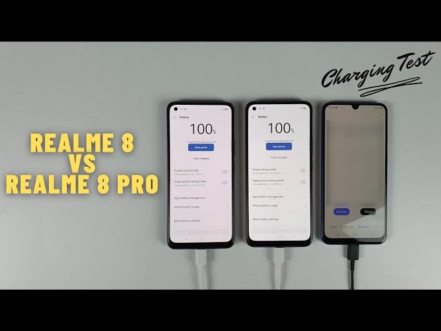 Realme 8 vs Realme 8 Pro Battery Charging test 0% to 100%