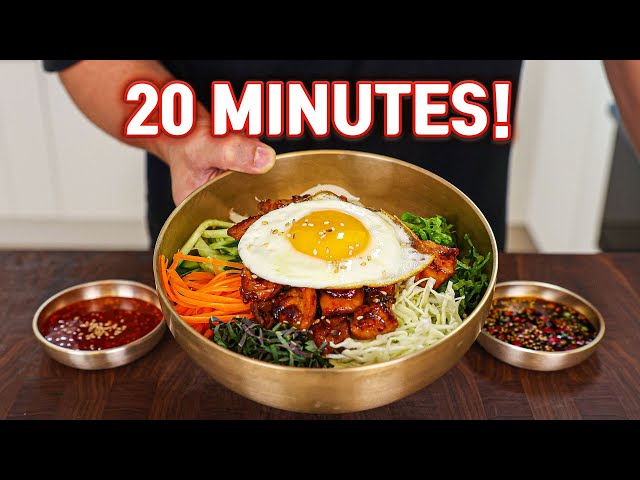 Truuuust Me! This Is The Easiest Bibimbap Of All Time l Chicken Bibimbap in 20 Minutes & 3 Sauces