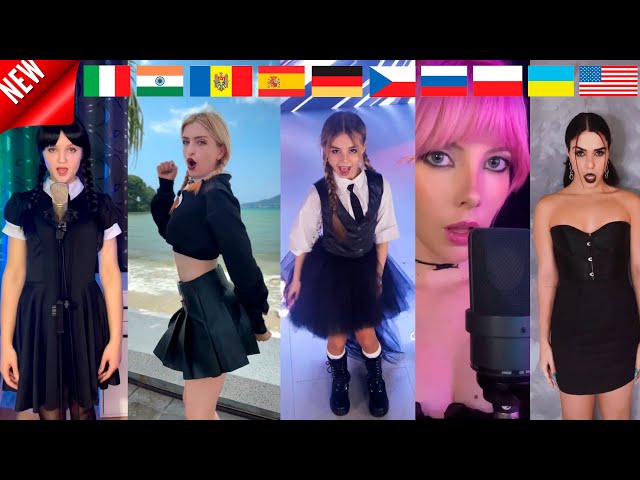 Blooody Mary Lady Gaga Covers On All Languages New Compilation - Wednesday Dance Song #wednesday