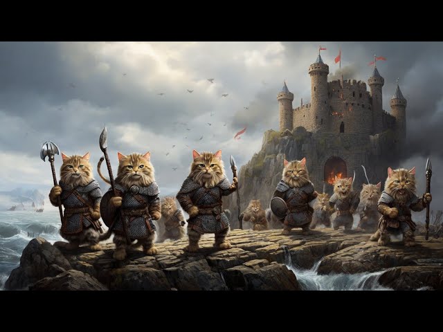 Valhalla calling - Cats vikings AI animation. Vikings music