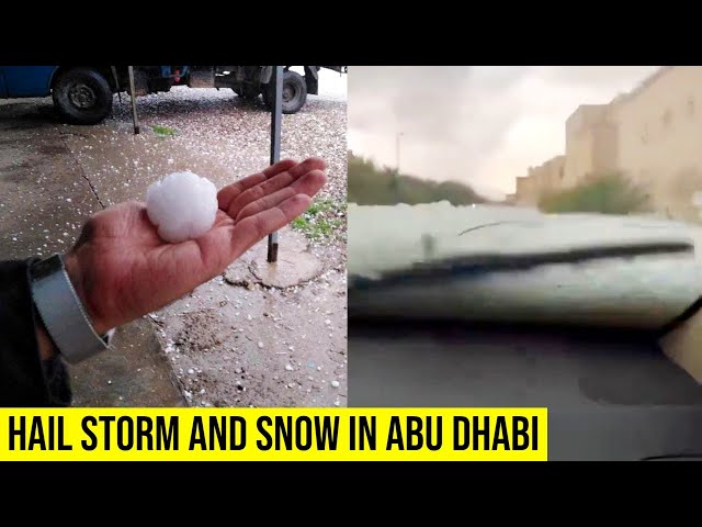 Hailstorm Transforms Al Ain into a Winter Wonderland: A Rare Weather Event Unites the Community.