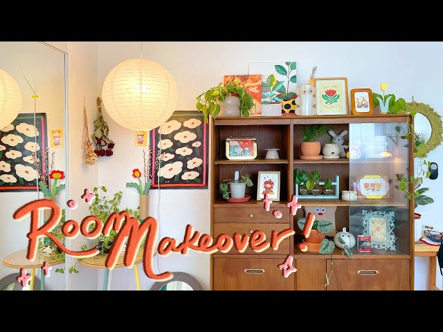 DREAM ROOM MAKEOVER + TOUR ✸ mid-century modern furniture, diy flip, plant collection!