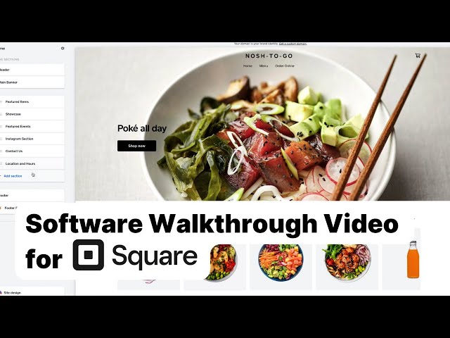 Fintech Software Walkthrough Video | Square Online: Item Setup | Vidico