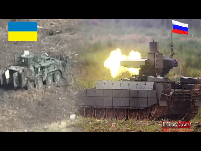 Panic Moment of Ukrainian Tanks Ambushed by Russia
